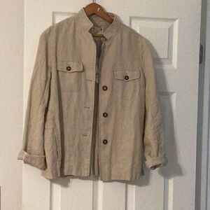 Women’s linen Beige Jacket by Sigrid Olsen size small